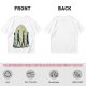 Olive T-shirt with Walking Silhouettes Under a Large Moon