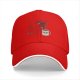 Black baseball cap with grumpy coffee cup graphic design