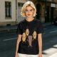 Olive T-Shirt With Cartoon Pineapples And Brown Character Graphic