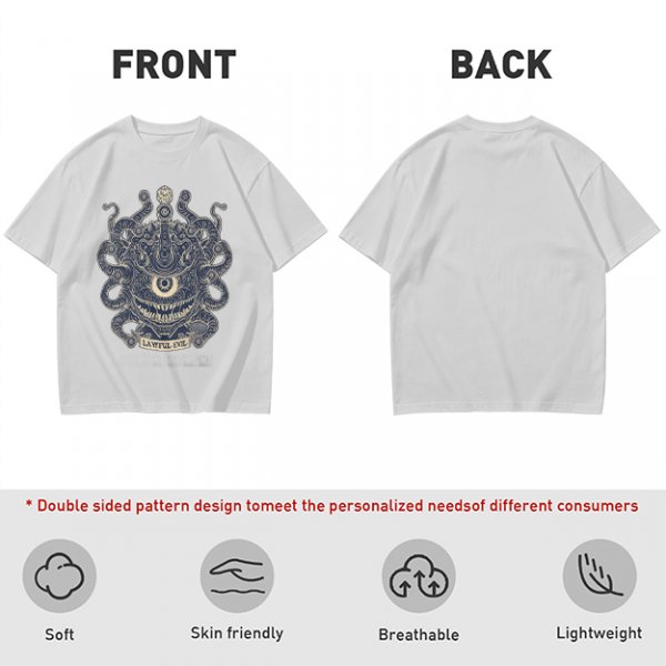 Olive Green Beholder Lawful Evil Graphic T-Shirt