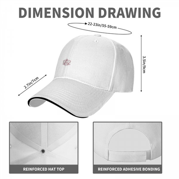 Black Baseball Cap With Small D20 Dice Graphic On Front
