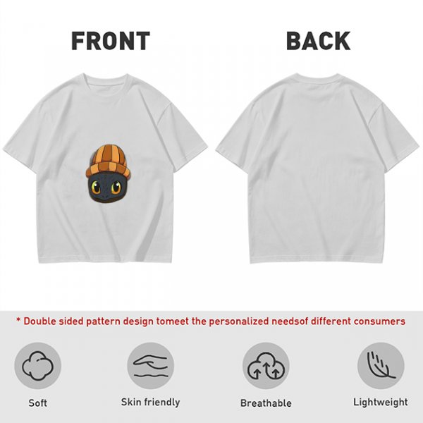 Olive T-Shirt Featuring a Cute Dragon Wearing a Striped Beanie