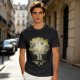 Olive Green T-Shirt With Glowing Tree Reflection Art