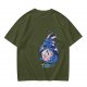 Olive T-Shirt With Sad Dragon Holding D20 Natural 1 'Like A Today' Print