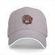 Black Baseball Cap With Skull And Red Abstract Graphic Print
