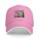 Black Baseball Cap with Robot Pony Mashup Graphic Print