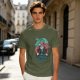Olive t-shirt with modern mermaid graphic and 'I wanna be where the people aren't' text