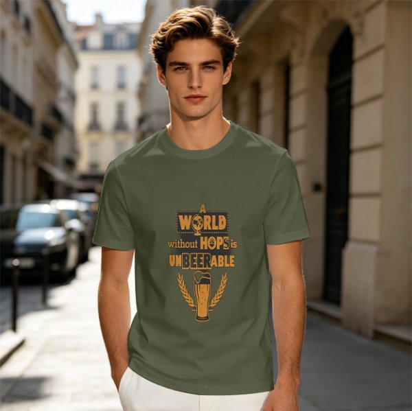 A World Without Hops Is Unbeerable Beer Lover T-Shirt