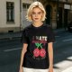 Olive Graphic T-Shirt With I HATE mood swings Cherry Print