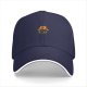 Black Baseball Cap With Cute Cat In Beanie Graphic