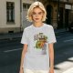 Olive green t-shirt with Slimer's Ghostbusters themed graphic print