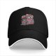 Black baseball cap with cowboy raccoon graphic and 'where the vibes ain't howdy' text