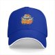 Black Baseball Cap With Cute Pumpkin Creature Graphic