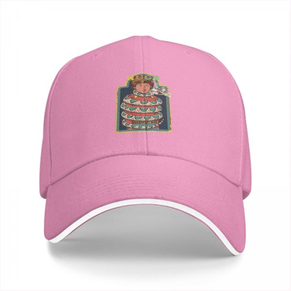 Black baseball cap with vintage snake wrapped around boy graphic