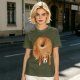 Olive Green T-Shirt With Donut Shaped Beagle Print