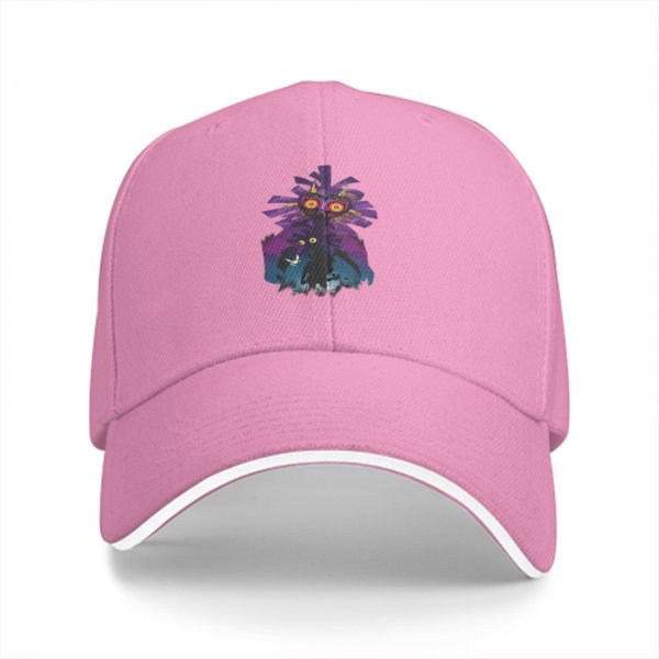 Black baseball cap with The Legend of Zelda Majora's Mask graphic