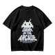 Olive T-Shirt with Retro Arcade Space Invader Graphic and Dawn of the Arcade Text