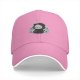 Black baseball cap with cute sleeping grim reaper and skulls graphic
