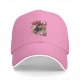Black baseball cap with retro Rufio graphic print