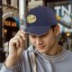 Black Baseball Cap With Pizza Club Pineapple Slice Graphic