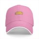 Black Baseball Cap With Cute Sleeping Ginger Cat Graphic