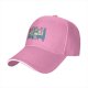 Black Baseball Cap With Interlocking Llama Graphic Print
