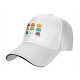 Black baseball cap with colorful emotional octopus graphic print
