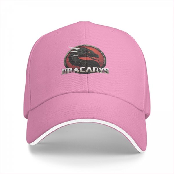 Black baseball cap with Dracarys dragon logo design