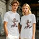 Olive T-Shirt with Cartoon Sloth Running Athlete Graphic