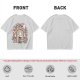 Olive T-Shirt With Whimsical Wizard Cat Garden Door Art