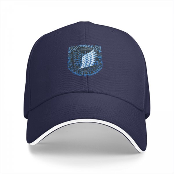 Black Baseball Cap With Attack On Titan Scouting Legion Emblem