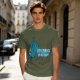 Olive Graphic T-Shirt with Blue Tiger and Studio Derpy Text