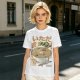 Olive green t-shirt with zen ramen bowl and bonsai tree print