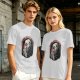 Olive T-Shirt with Vampire Coffee Before Coffin Graphic Print