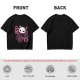 Olive T-Shirt with Skull Cat Ice Cream Graphic Print