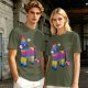 Oops Donkey Pinata Graphic Olive Green T-Shirt