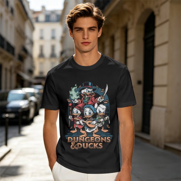Dungeons & Ducks Fantasy Adventure Graphic T-Shirt