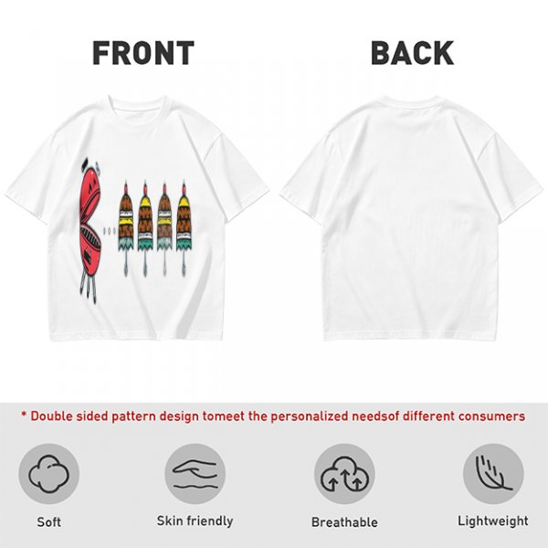 Olive T-Shirt With Cartoon Grill And Skewers Print