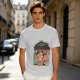 Olive graphic t-shirt with 'All My Plants Are Dead' dinosaur print