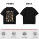 Olive T-Shirt With Cute Black Cats And Coffee Themed Print