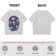 Olive T-shirt with Chibi Fantasy Characters and Whimsical Art Print