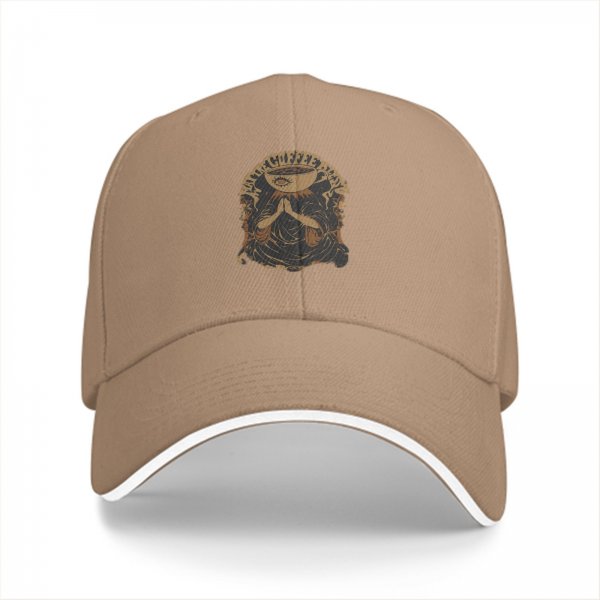 Black Baseball Cap With Mystical Praying Figure Art Print