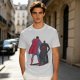 Olive T-shirt with Superman Laser Eyes Art Print