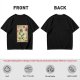 Olive T-shirt with Earthbender Character Vintage Art Print
