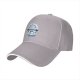 Black baseball cap with polar bear lifting barbell graphic