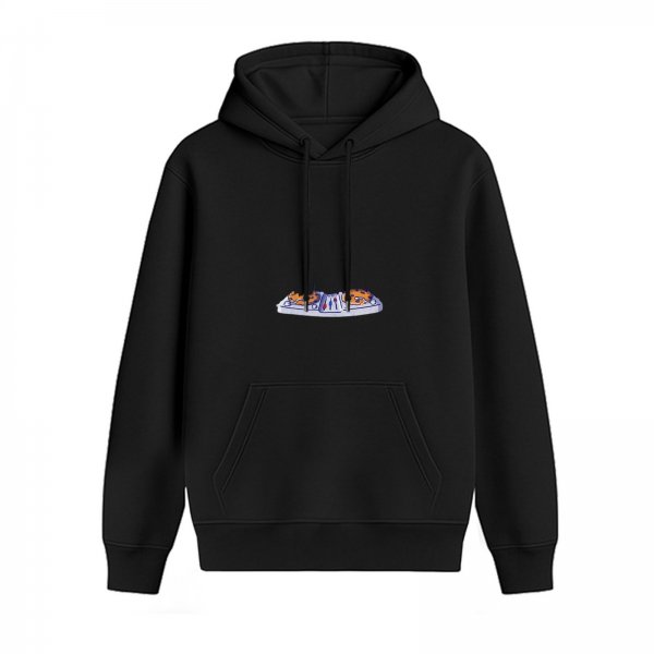 Black Hoodie With DJ Controller Graphic Print