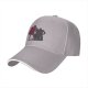 Black baseball cap with Superman and Batman shadow graphic