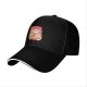 Black Baseball Cap with Cute Japanese Food Chef Character Graphic