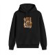 Black Hoodie With Japanese Anime Style Graphic Print