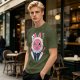 Olive T-Shirt with Princess Mononoke Mask and Kodama Print